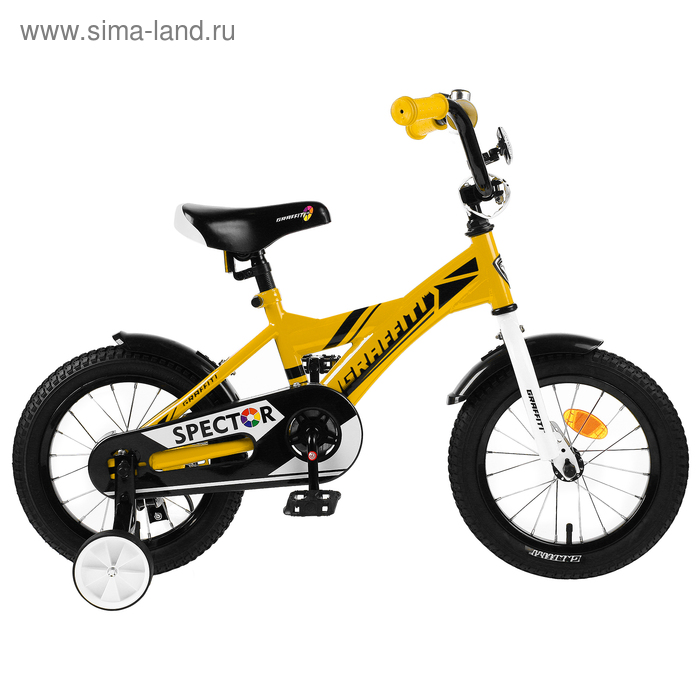 фото Велосипед 14" graffiti spector, цвет жёлтый/чёрный