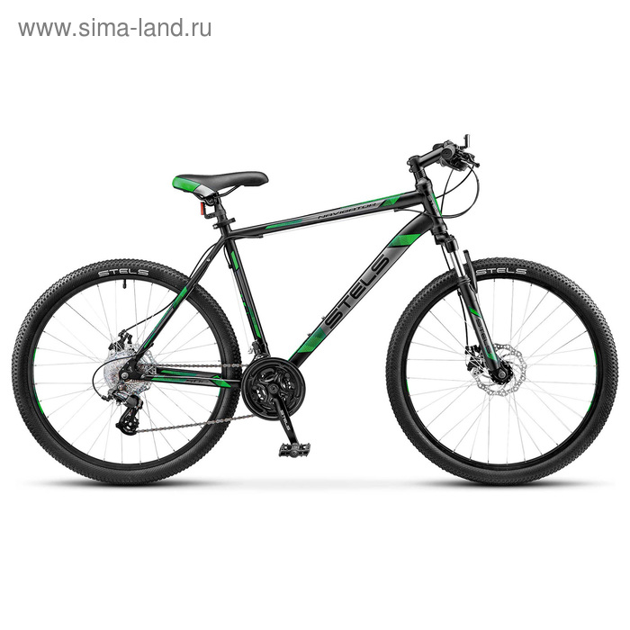 фото Велосипед 26" stels navigator-500 md, v020, цвет чёрный/зелёный, размер 16"