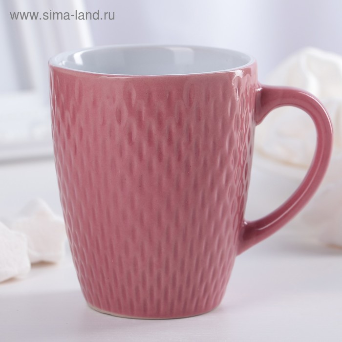 Кружка керамическая Доляна «Лилу», 190 мл, цвет розовый кружка керамическая доляна лилу 190 мл цвет розовый