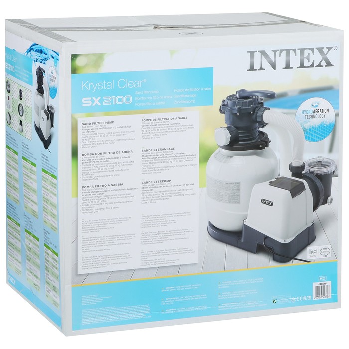 

Фильтр-насос для бассейнов песочный 220-240V, 6000 л/ч, 26646 INTEX