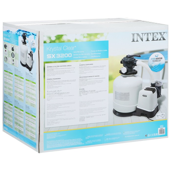 

Фильтр-насос для бассейнов песочный, 220-240V, 9200 л/ч, 26652 INTEX