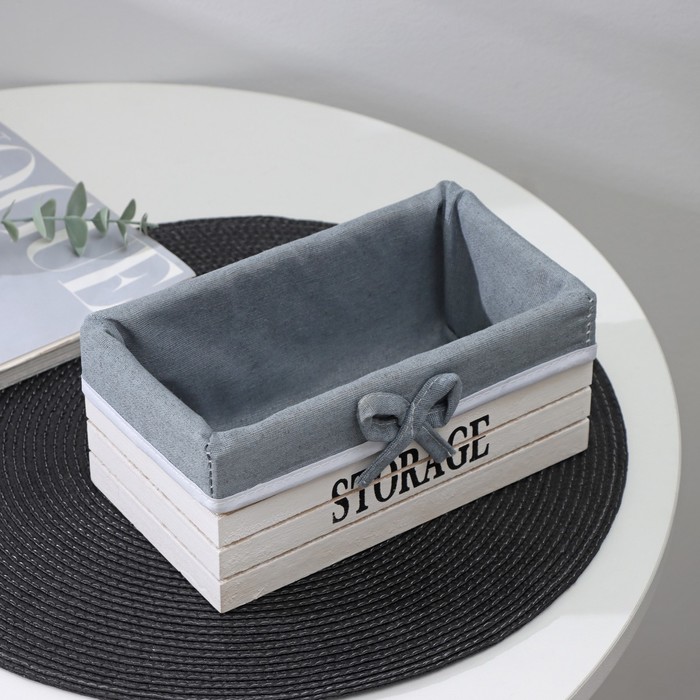 

Корзина для хранения Доляна Storage, 20×11,5×9 см,малая, цвет белый