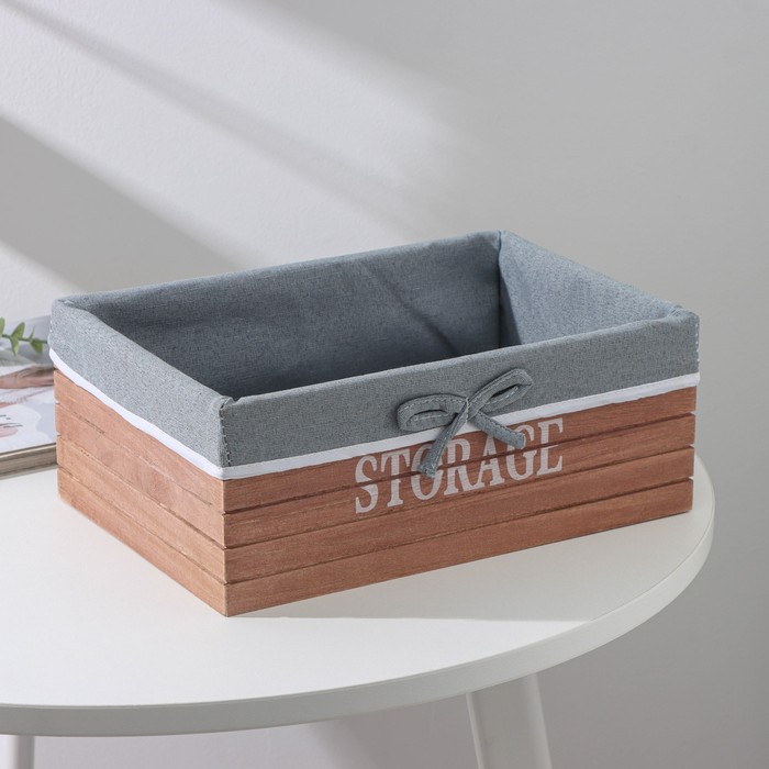 

Корзина для хранения Доляна Storage, 28,5×19×11 см, большая, цвет коричневый