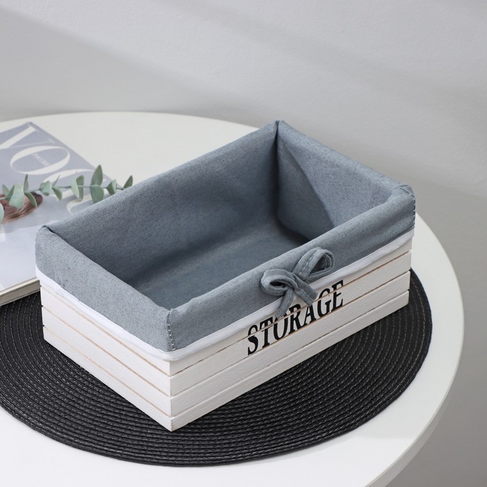 

Корзина для хранения Доляна Storage, 24×16×10 см, средняя, цвет белый