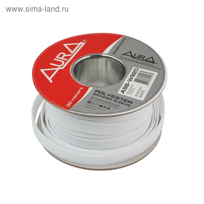 

Кабельная оплётка Aura ASB-W920 полиэстер 9-20мм, белый, 30 м