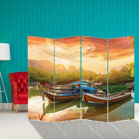 Ширма "Корабли. Декор 29" 200 × 160 см, двухсторонняя от Сима-ленд