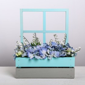 

Кашпо флористическое с окном, мятный, 15 × 9 × 25 см