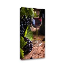 

Картина на подрамнике "Бокал вина" 50*100 см