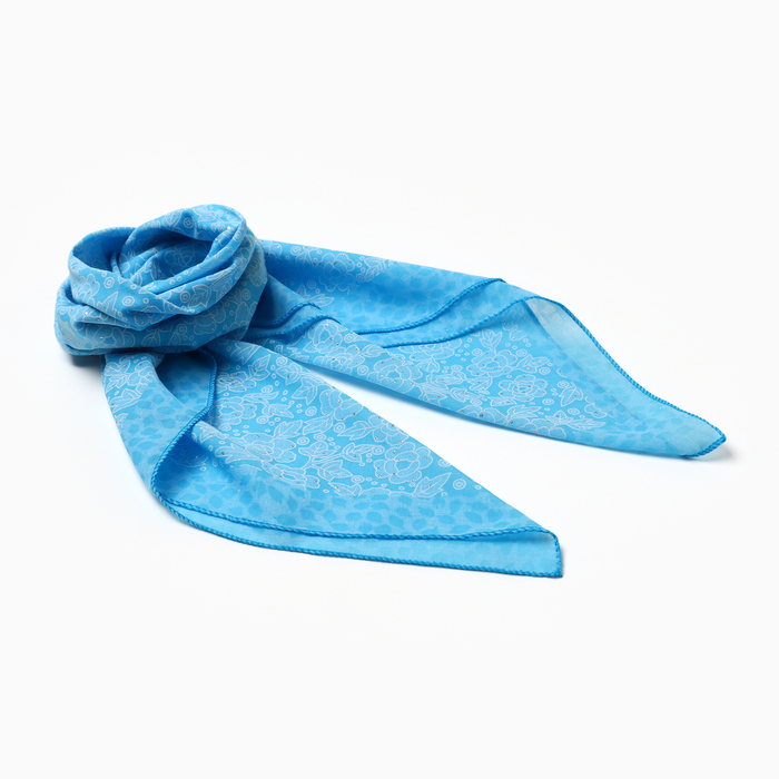 Платок женский, цвет голубой, размер 70х70 платок женский цвет хаки размер 70х70