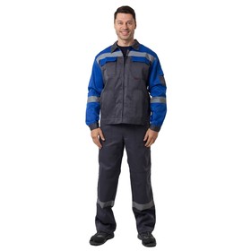 

Кoстюм «Гермес» с СОП, куртка+п/комбинезон, полиэфир/хлопок, цвет тёмно-серый, размер 52-54/182-188