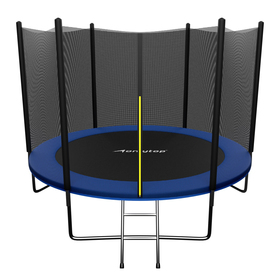 Батут ONLYTOP, d=305 см, высота сетки 173 см, с лестницей, цвет синий