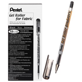 Ручка гелевая по ткани Pentel Gel Roller for Fabric 1.0мм черный BN15-A