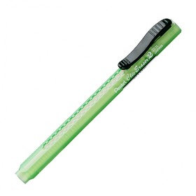 Ластик-карандаш Pentel Clic Eraser2, синтетика, выдвижной, 6 х 80 мм, салатовый корпус