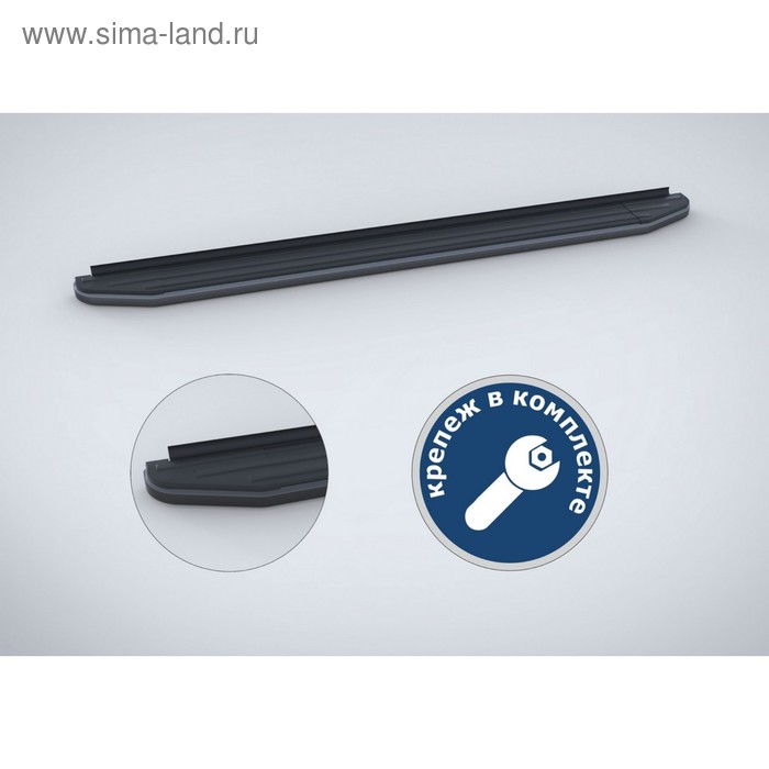 

Порог-площадка "Premium-Black" RIVAL, Great Wall Hover H3 2010-2016, с крепежом, A173ALB.2001.4
