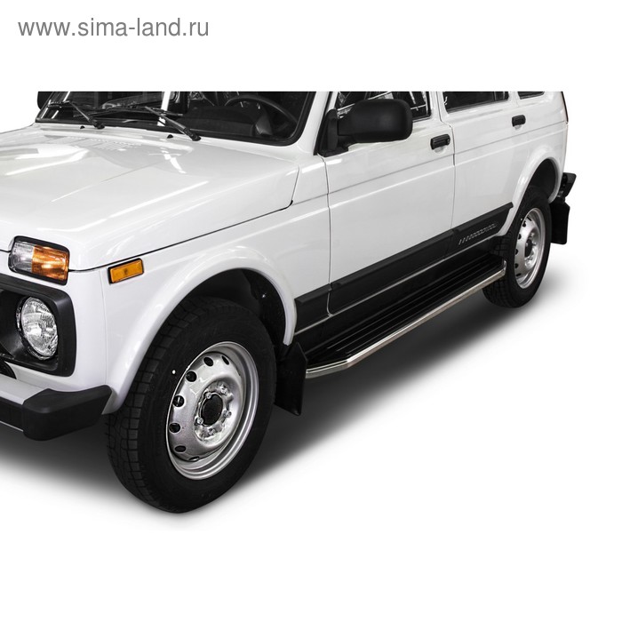 Порог-площадка Premium RIVAL, Lada 4x4 1993-н.в., с крепежом, A180ALP.6004.1 порог площадка premium rival hyundai santa fe 2018 2020 с крепежом a180alp 2307 1