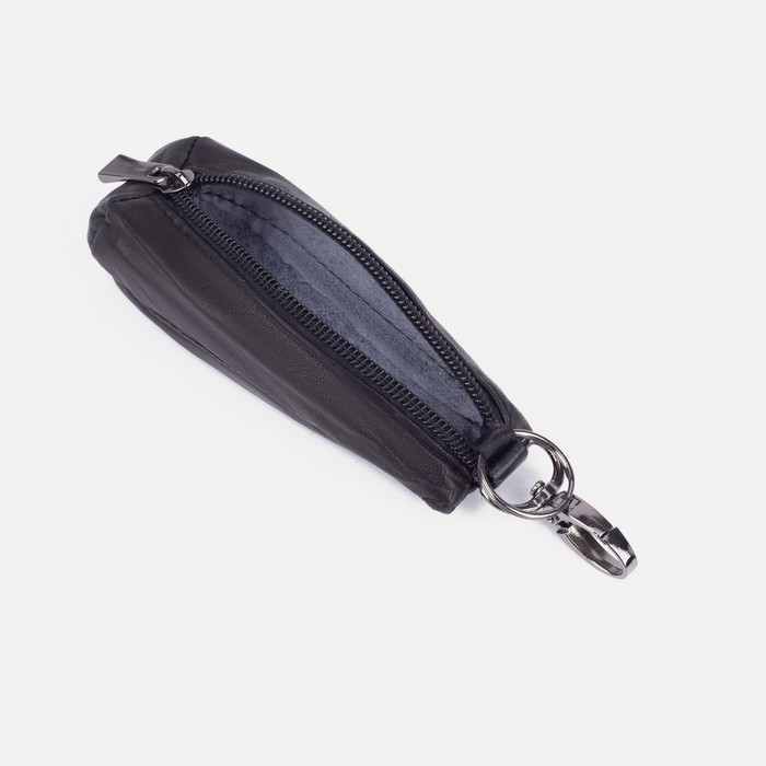 Ключница на молнии, металлическое кольцо, МИКС