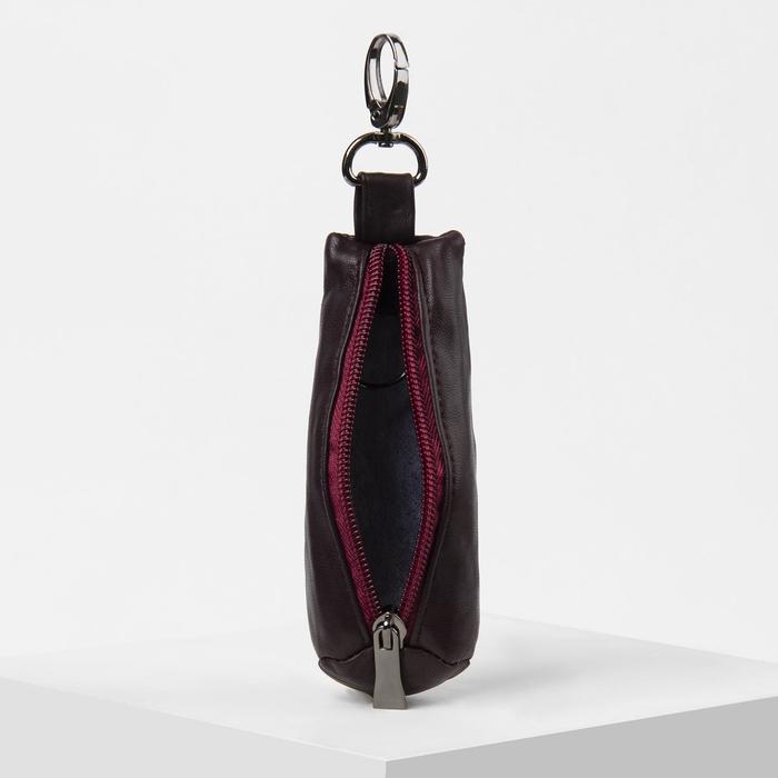 Ключница на молнии, металлическое кольцо, МИКС