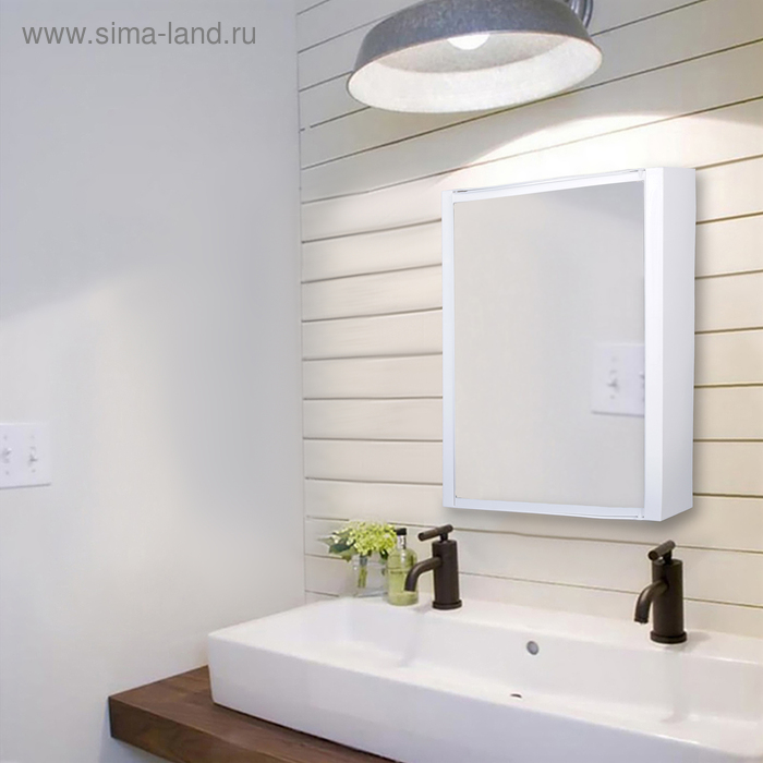 Шкафчик зеркальный Hilton, цвет белый аксессуары для ванн беросси шкафчик зеркальный арго