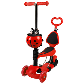 

Самокат-каталка 5 в 1, колёса световые PU 120/80 мм