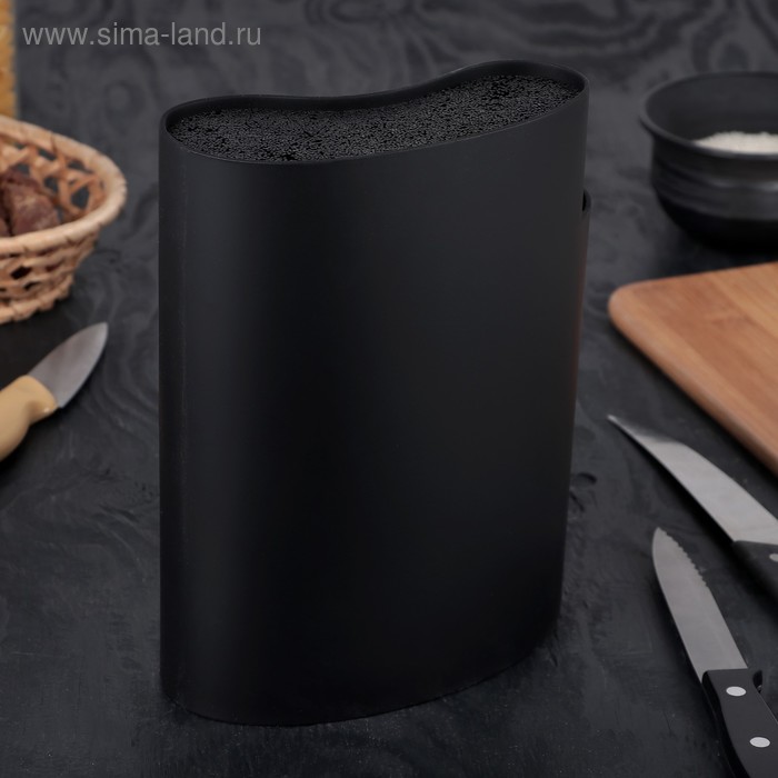 

Подставка для ножей и столовых приборов «Нео», 18×11 см, цвет чёрный