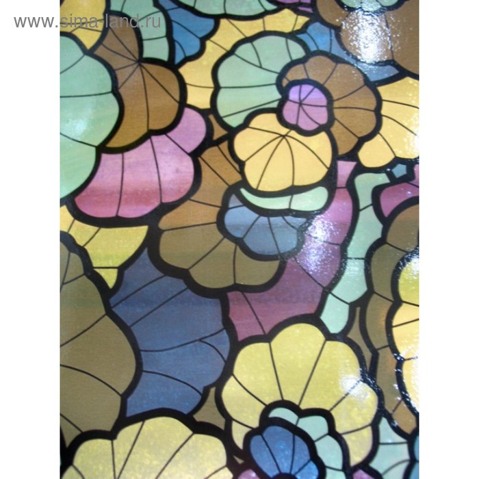 

Самоклеящаяся пленка "Colour decor" 9001, витраж цветной желто-синий 0,45х8 м