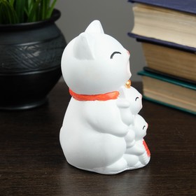 

Фигура "Коты Манэки-Нэко фен-шуй" белая, 12х8см