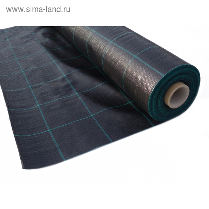 Агроткань застилочная, с разметкой, 1,65 х 100м, плотность 130 г/м², полипропилен, чёрная