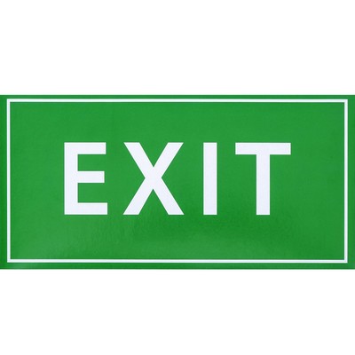 Наклейка знак "EXIT", 20х10 см
