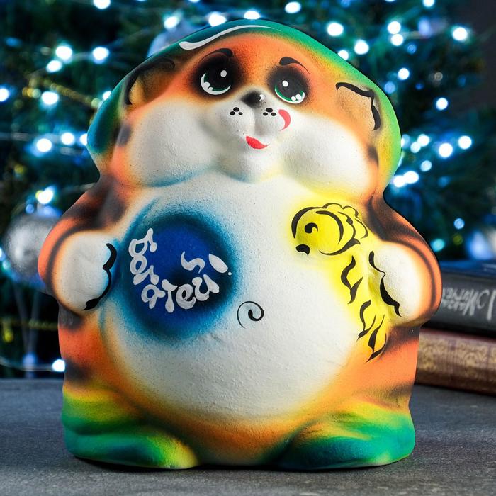 Копилка "Кот с рыбкой"