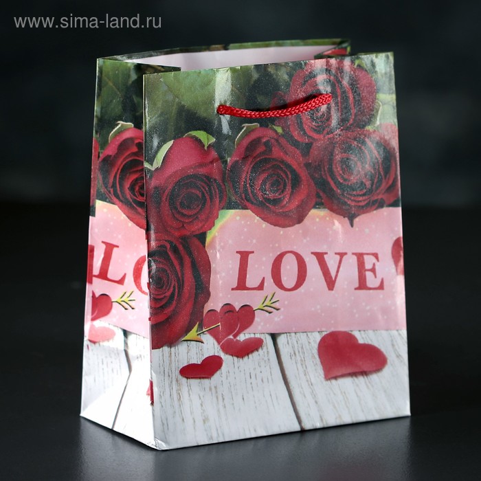 Ламинированные пакеты Пакет ламинированный «Love». 12 х 15 х 5 см