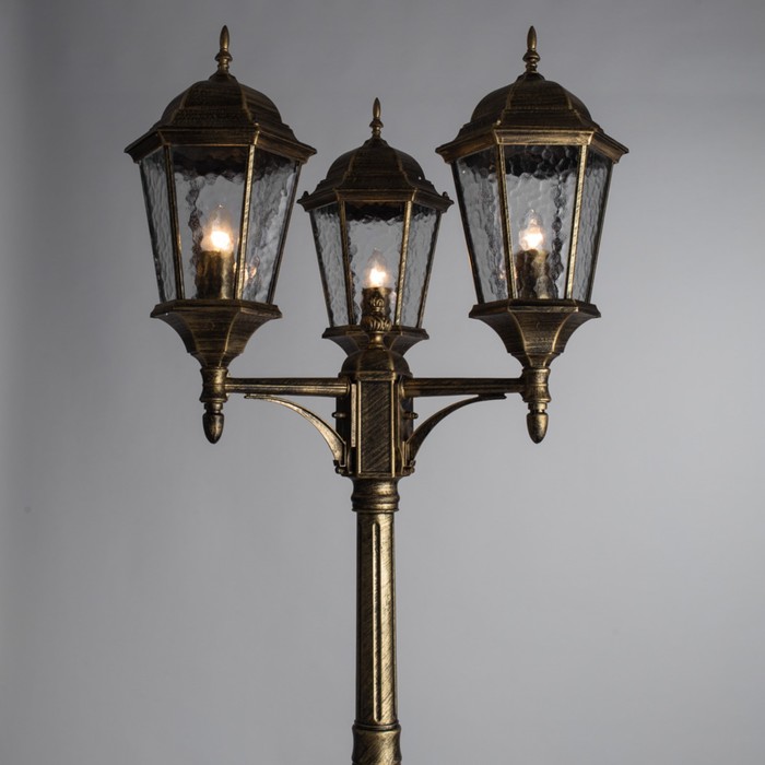 фото Светильник уличный genova, 3x75вт, e27, ip44, цвет чёрный arte lamp