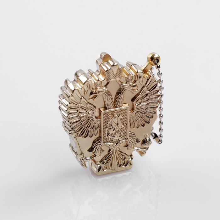 

Зажигалка газовая "Орёл на щите", пьезо, 4.5 х 5.5 см, золото
