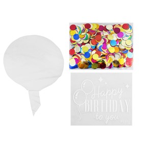 

Воздушный шар Happy birthday, прозрачный, с конфетти, 18"