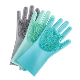 Перчатки хозяйственные для мытья посуды и уборки дома, размер L, 170 гр, цена за пару, цвет МИКС от Сима-ленд