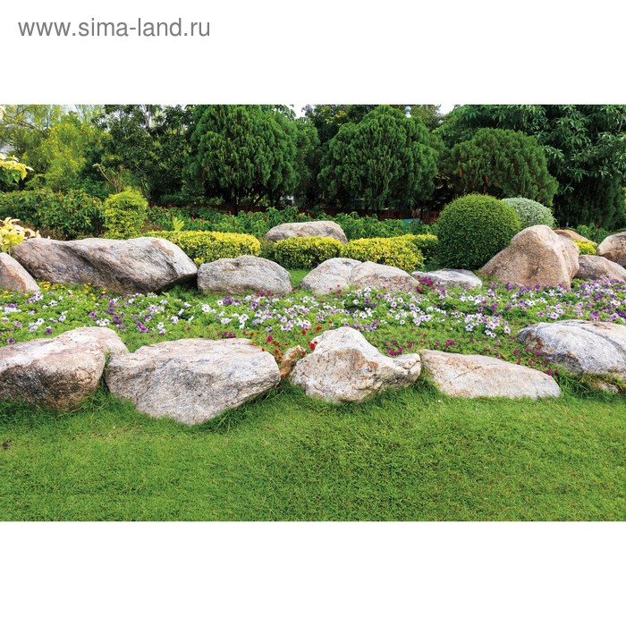 Фотобаннер, 250 × 150 см, с фотопечатью, люверсы шаг 1 м, «Каменный островок»