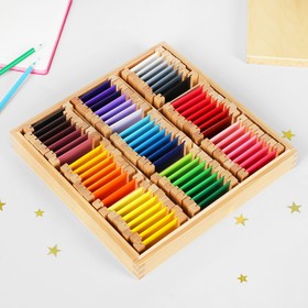 

Игра по методике Монтессори "Цветные таблички, большой набор"