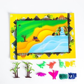 Тактильная коробочка «Создай свой динопарк», с растущими игрушками от Сима-ленд