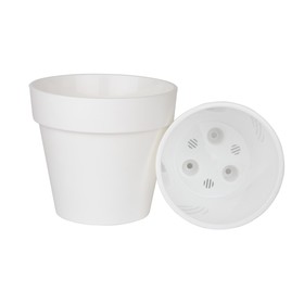 

Пластиковый горшок с вкладкой «Протея», цвет белый