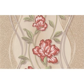 

Обои глубокой печати, на бумаге Брянское обои Ирисы-2 бежевый, 0,53x10 м