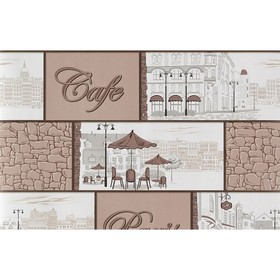 

Обои бумажные, моющиеся Брянское обои Париж-8 капучино, 0,53x10 м