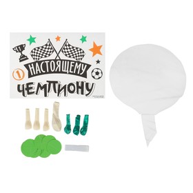 

Шары в шаре «Чемпиону», 5", 20", гирлянда, лента