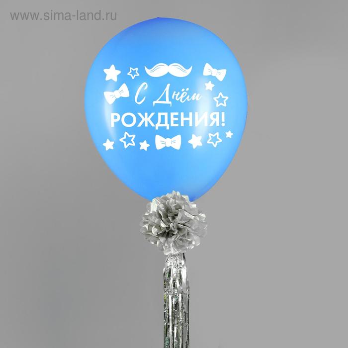  Воздушный шар 36, с тассел лентой, синий