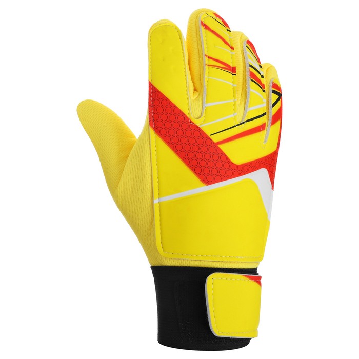 Перчатки вратарские ONLYTOP, р. 6, цвет жёлтый перчатки вратарские р 6 цвет красный