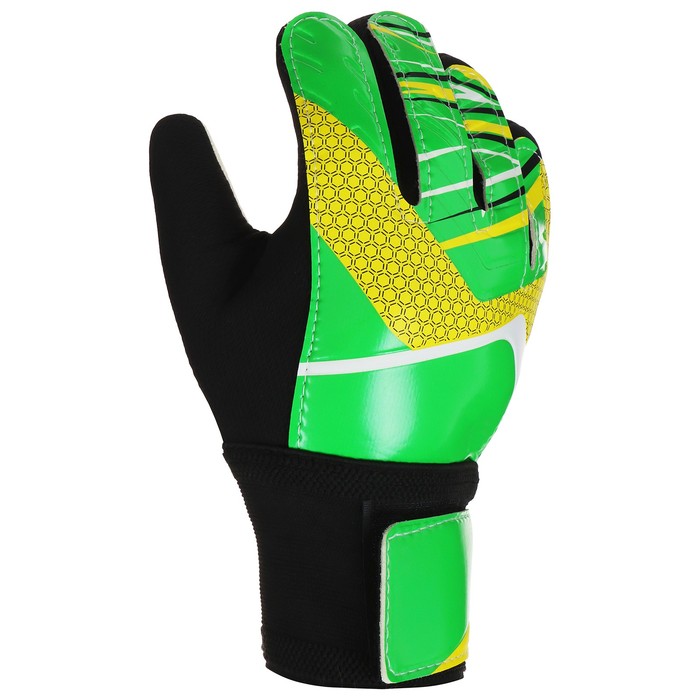 Перчатки вратарские ONLYTOP, р. 8, цвет чёрный/зелёный перчатки вратарские mitre magnetite арт g70008bcy р 8