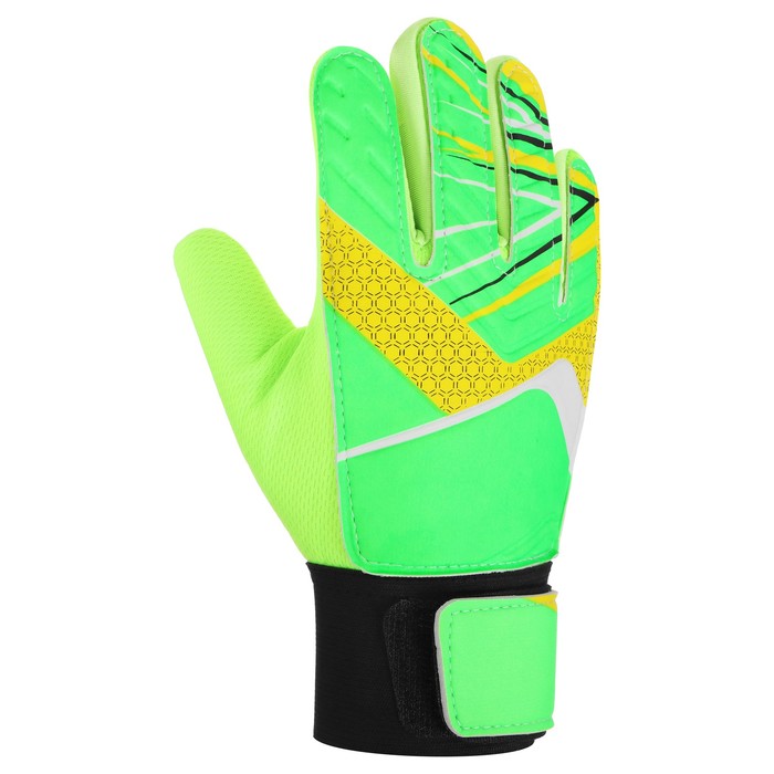 Перчатки вратарские ONLYTOP, р. 6, цвет зелёный перчатки вратарские alphakeepers expert rf comfort 9 163101 р р 6 белый