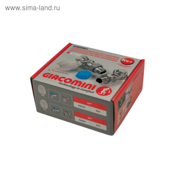 

Комплект термостатический Giacomini, 1/2" R470F, для радиатора, угловой
