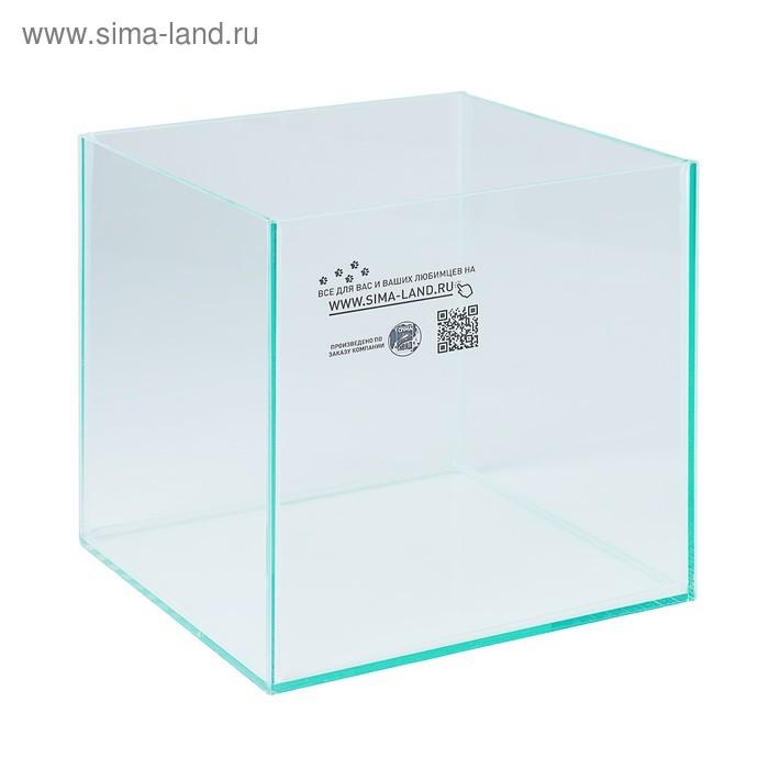 Аквариум Куб без покровного стекла, 16 литров, 25 х 25 х 25 см, бесцветный шов бизикуб развивающий куб без электрики 25×25 см iwoodplay