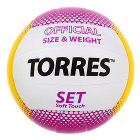 

Мяч волейбольный Torres Set, V30045, размер 5, TPU, клееный
