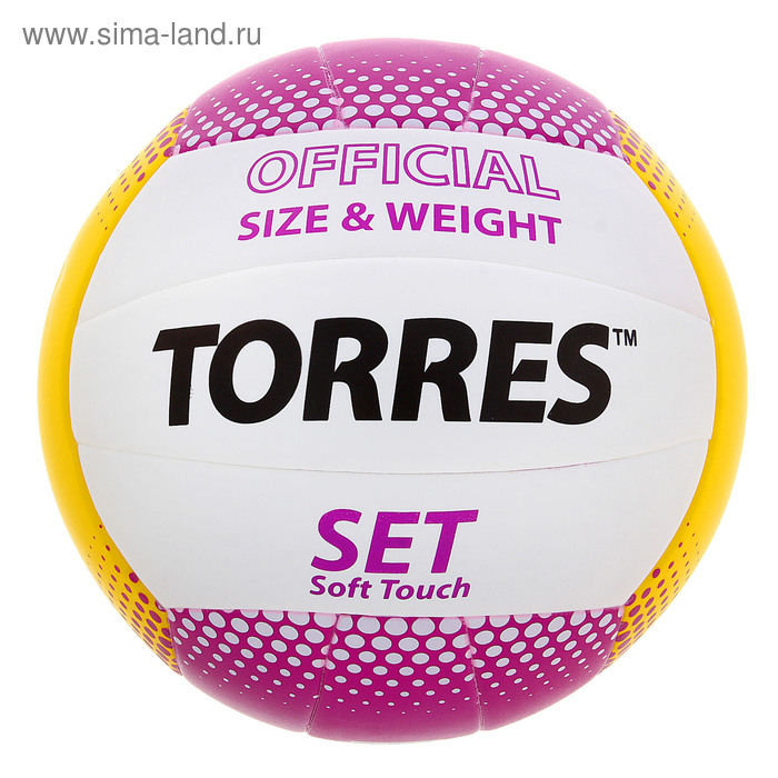 фото Мяч волейбольный torres set, v30045, размер 5, tpu, клееный