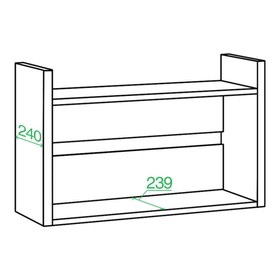 

Полка, 700 × 240 × 432 мм, цвет карамель/шамони